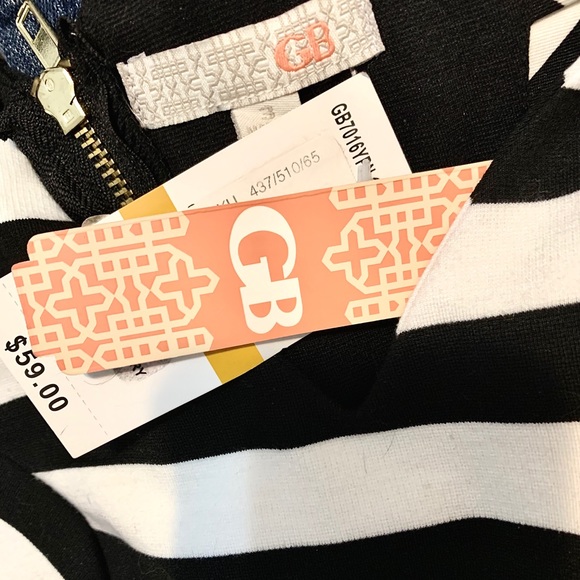 NWT black/white striped GB dress size 3 - Picture 4 of 4